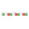 Beistle; Beistle 14.5ft. Red, White & Green Pageant Garland; Category:Party Decorations; Image:5